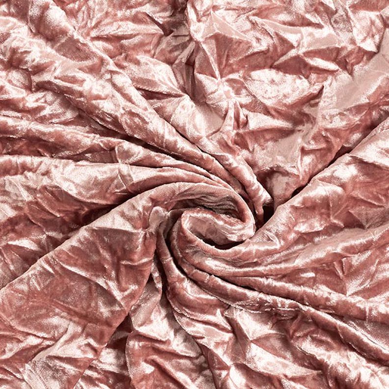 Krossad sammet stretch – gammalt rosa,  image number 3