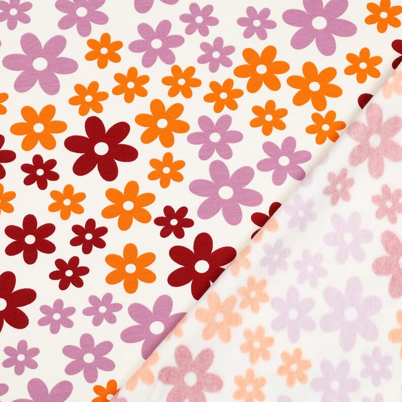 Mjuk sweat färgglada blommor | Poppy Fabrics – yllevit, image number 4