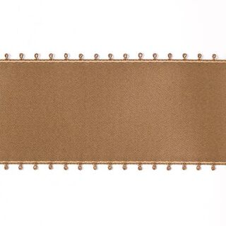 Satinband Picotkant - mörkbeige, 