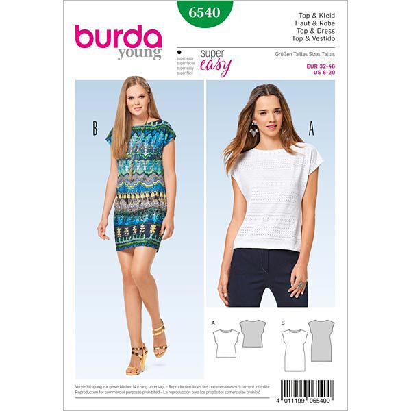 Top / klänning, Burda 6540,  image number 1