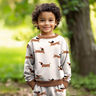 Sweatshirt Ruggad glada taxar | Poppy Fabrics – elfenbensvit,  thumbnail number 5