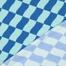Softsweat vågiga rutor | Poppy Fabrics – kungsblått/isblå,  thumbnail number 4