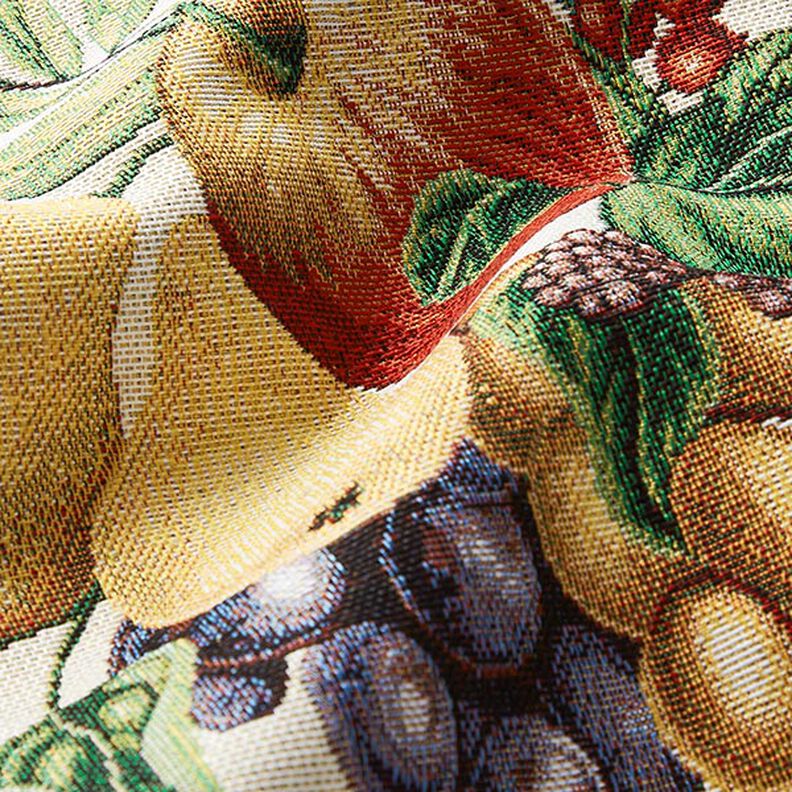dekorationspanel Gobeläng färgglada frukter – ljusbeige/kaminrött,  image number 2