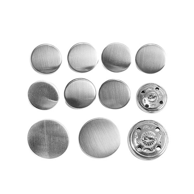 Kostym Knapp Set [ 11-delar ] – silver metallic,  image number 2