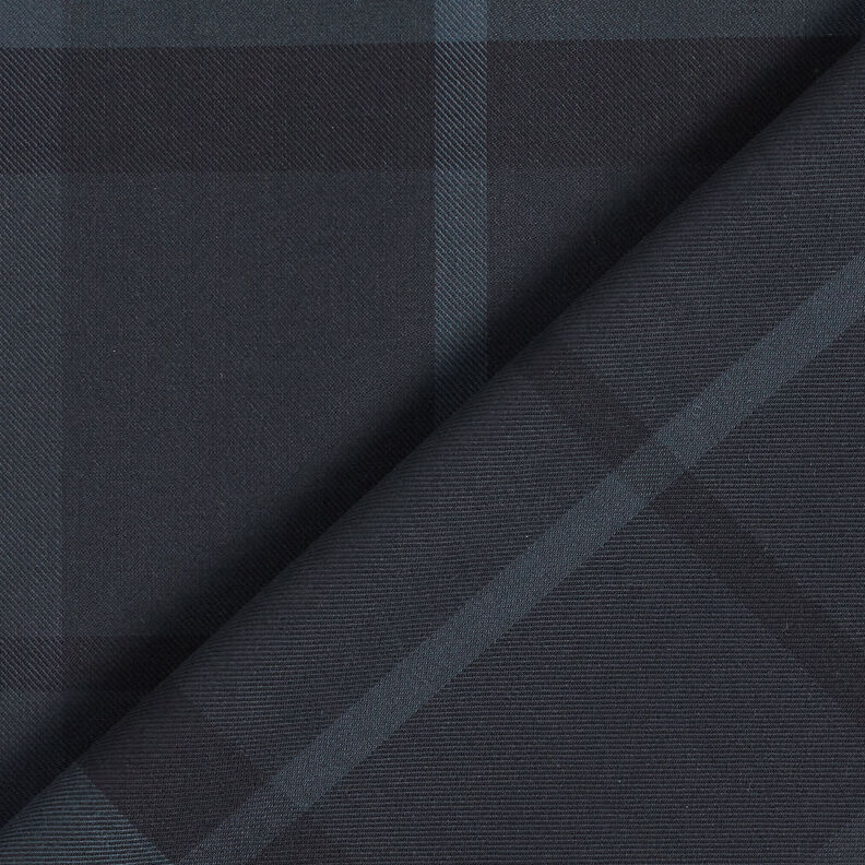 skjorttyg tartanrutor – nattblå/svart,  image number 4