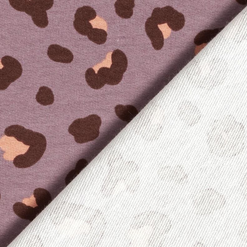 French Terry leopardmönster – lila,  image number 4