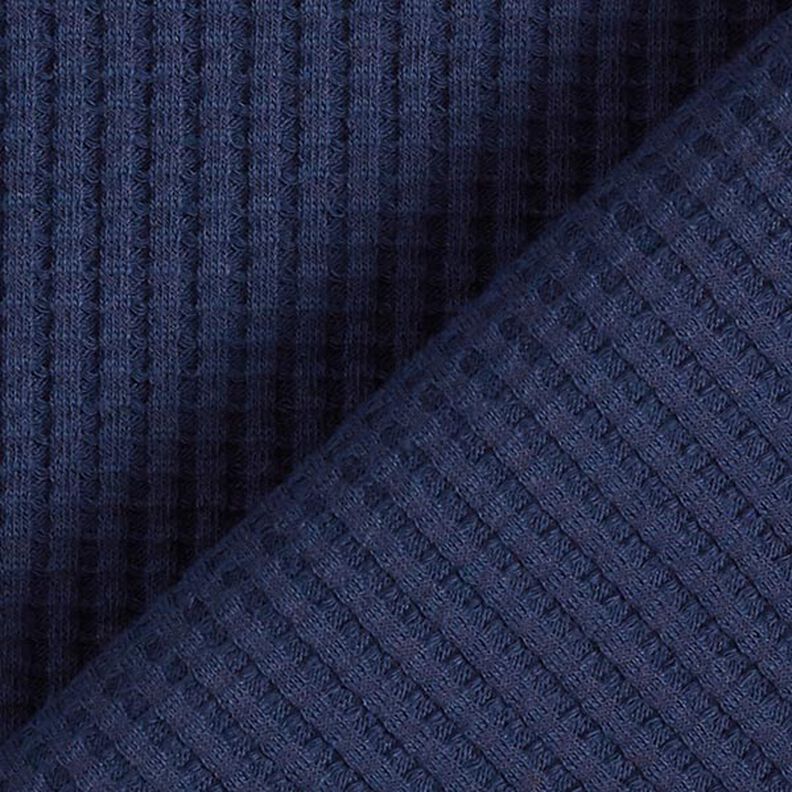 bomullsvåffeljersey enfärgad – marinblått,  image number 3