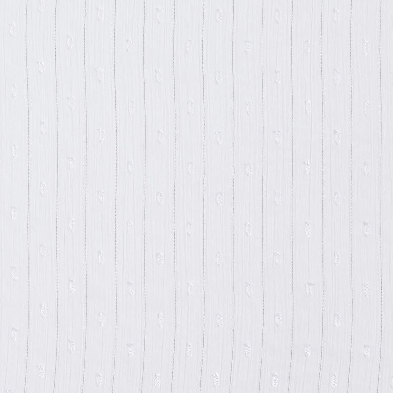 chiffong dobby metallic kritstrecksränder – vit/silvermetallic,  image number 1