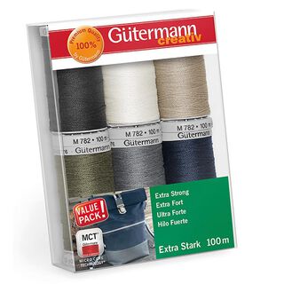 Sytrådsset Extra tjocka [ 100m | 6 styck ] | Gütermann creativ, 