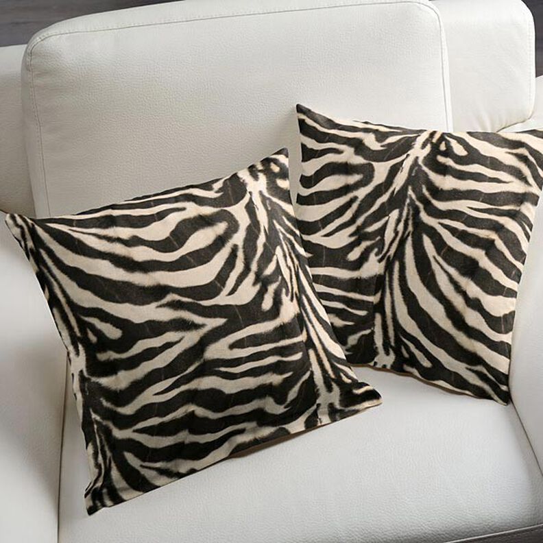 Djurfällsimitat zebra – kräm/svart,  image number 5
