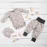Bomullsjersey Blomsteräng med äpplen – yllevit,  thumbnail number 6