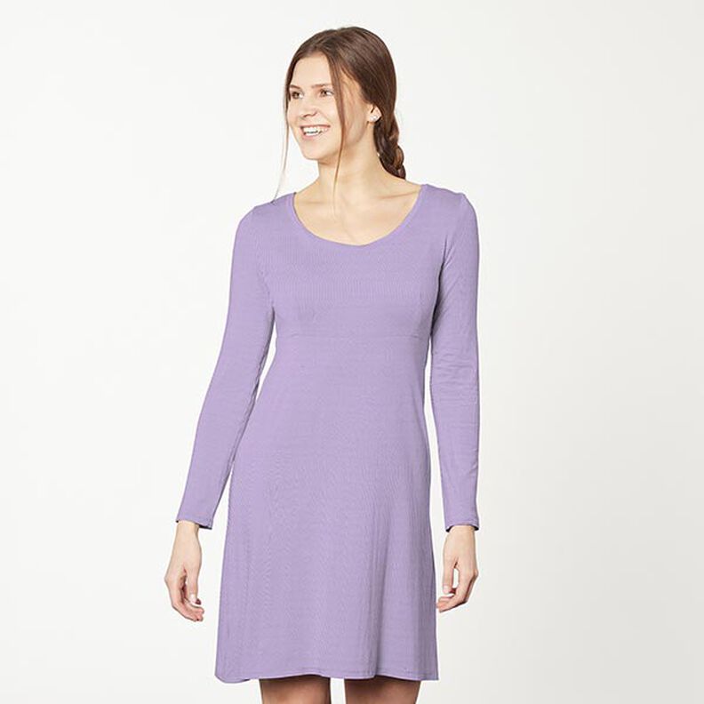 Bomullsjersey medium enfärgad – fläder,  image number 6