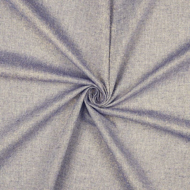 Chambray lurex melerad | Poppy Fabrics – blå/elfenbensvit,  image number 3