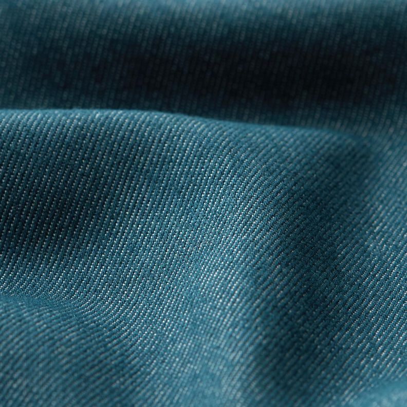 Stretch denim bomullsmix medium – havsblå,  image number 2