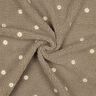 Teddyplysch broderade småblommor | Poppy Fabrics – mörk gråbrun,  thumbnail number 3