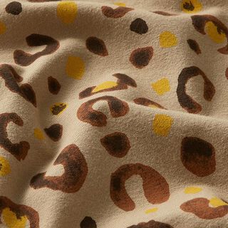 Bomullsjersey leopardfläckar – beige, 
