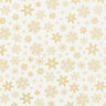 Bomullstyg Poplin snökristaller – yllevit/guld,  thumbnail number 1