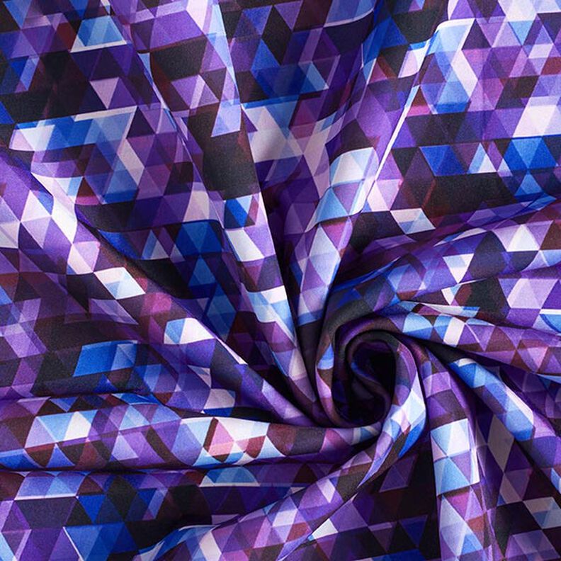 Softshell färgglada trianglar Digitaltryck – druva,  image number 4
