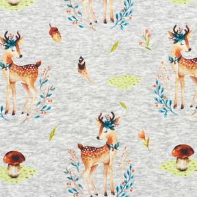 Alpfleece romantiskt rådjur – silvergrå/natur, 