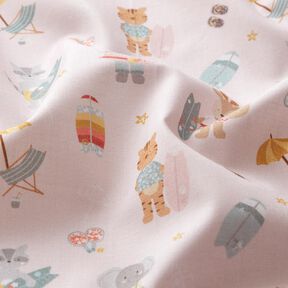 Ekologisk bomullspoplin surfdjur – rose,  Ekologisk bomullspoplin surfdjur – rose,