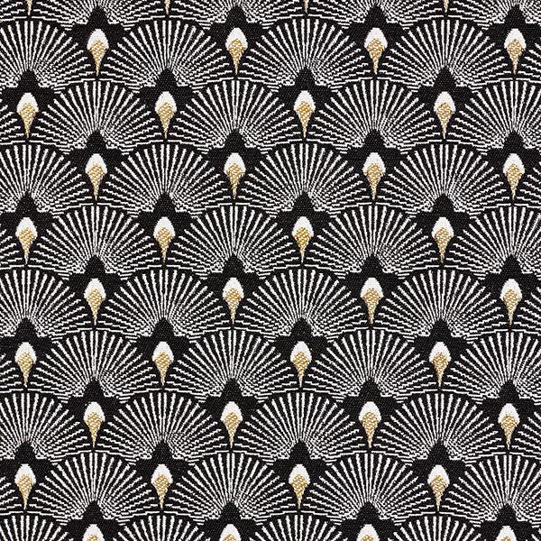 Dekorationstyg Jacquard Solfjäder – svart, image number 1
