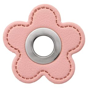 Öglelapp Fuskläder blomma | Prym – rosa, 