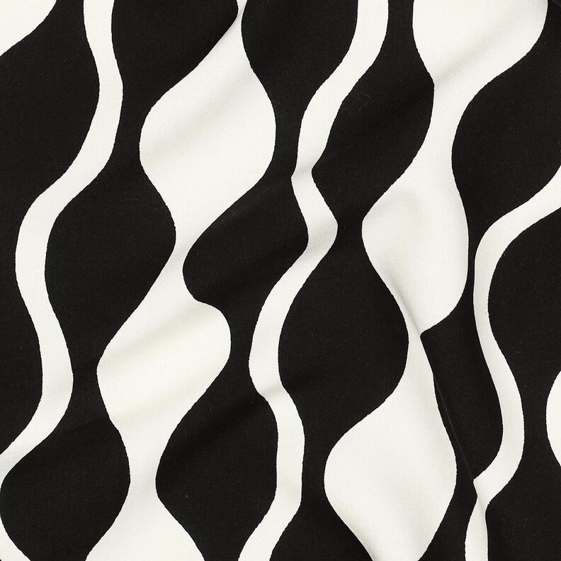 LENZING&trade; ECOVERO&trade; viskostyg retro &ndash; svart/vit,  image number 2