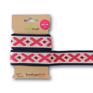 GOTS Band av ekologisk jacquard STRIPE ME ICON [200 cm | 3,5 cm] | Albstoffe | Hamburger Liebe, 