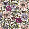 Bomullsjersey Blomsterhav | Poppy Fabrics – yllevit/fläder,  thumbnail number 2