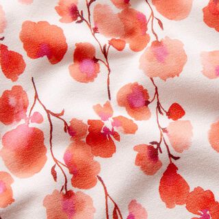 Sweatshirt Ruggad blomrankor akvarell Digitaltryck – mandel, 