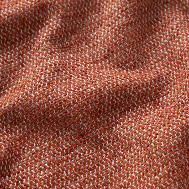 Stoppningstyg Chenille Melange – terracotta/silvergrå,  image number 2