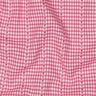 Bomullstyg Jacquard ruter och hjärtan – pink/vit,  thumbnail number 2