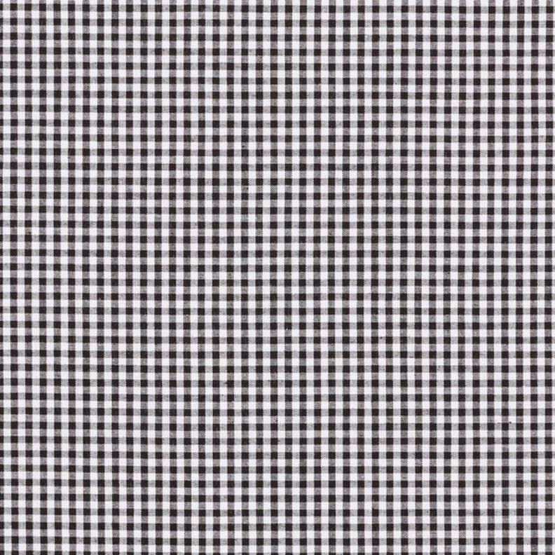 Bomullspoplin Små vichyrutor, garnfärgade – svart/vit,  image number 1
