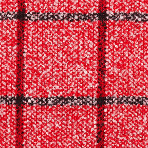 Kappa bouclé rutig – rött, 