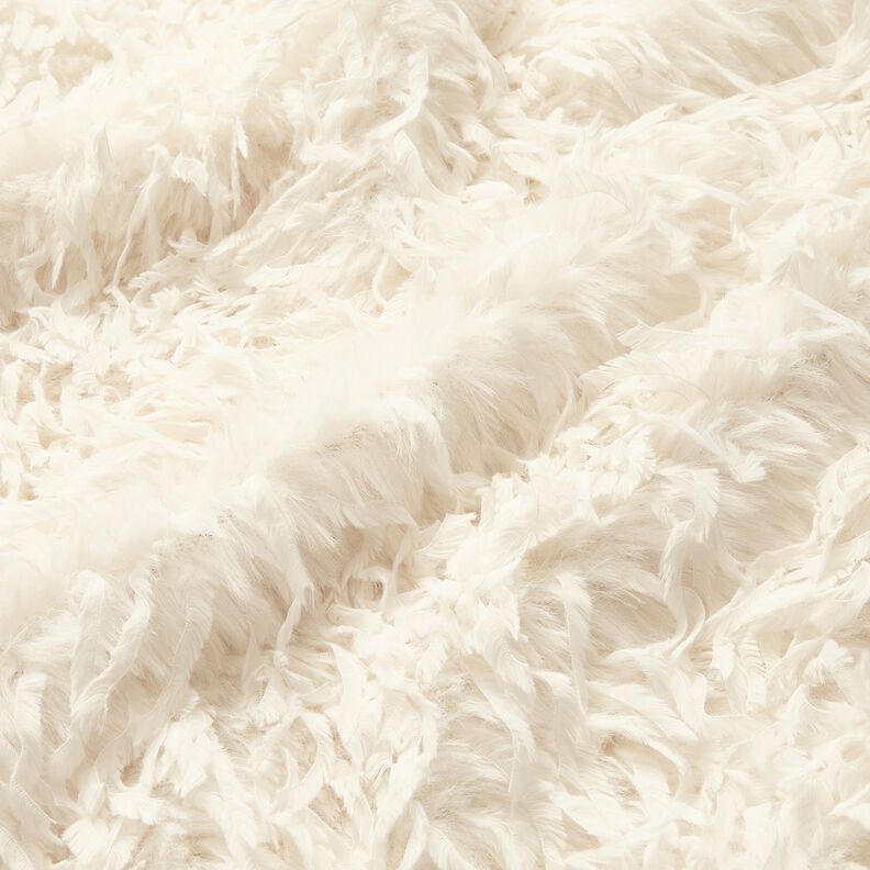 Fuskpäls Fjädrar enfärgat | Katia Fabrics – vit, image number 3