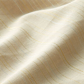 Linne-bomullskvalitet Glitterränder – beige, 