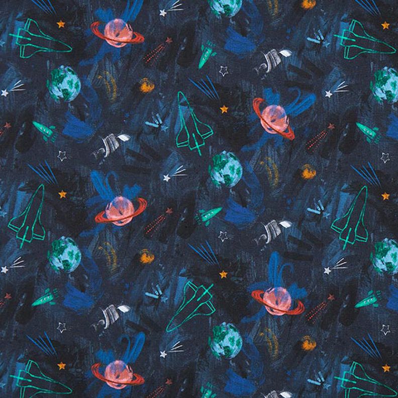 Sweatshirt Ruggad universum Digitaltryck – marinblått,  image number 1