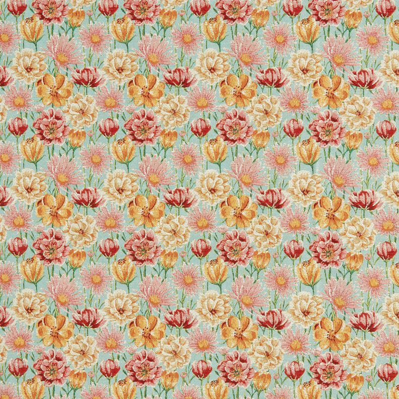 Dekorationstyg Gobeläng ängsblommor – eukalyptus/solgult,  image number 1