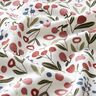 Bomullsjersey Blomsteräng med äpplen – yllevit,  thumbnail number 2