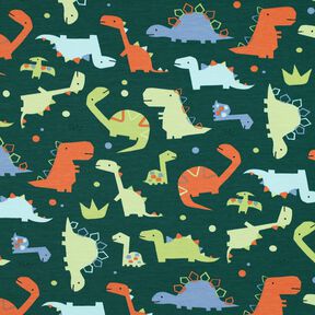Sommarsweat dinosaurier | Poppy Fabrics – blågran/ljusgrön, 