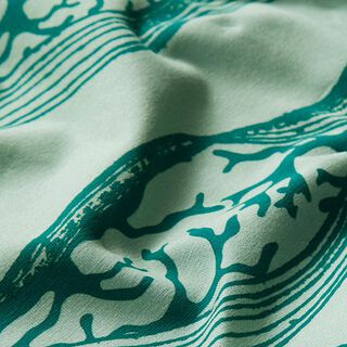GOTS bomullsjersey Vågor | Tula – pastellgrönt, 