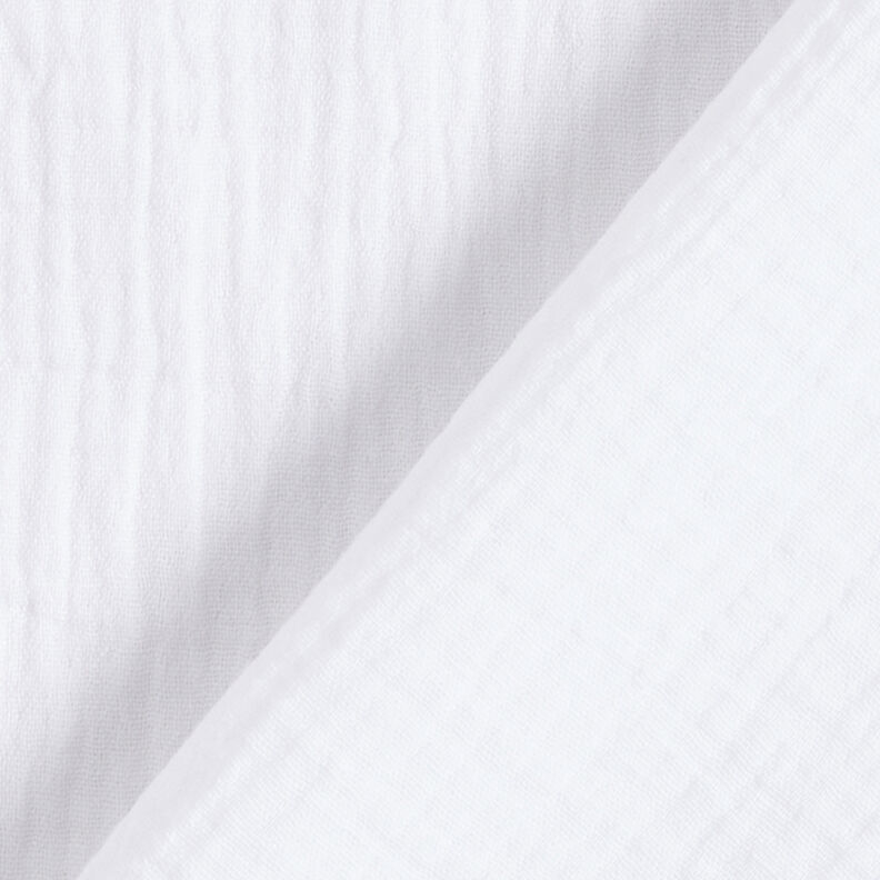 Muslin/Dubbel-krinkelväv – vit, image number 4