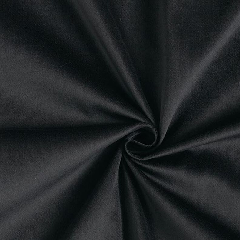 Stretchsammet Fin manchester enfärgad – svart,  image number 1