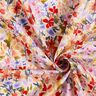 bomullsvoile blomsteräng i akvarell digitaltryck – elfenbensvit/rött,  thumbnail number 3