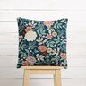 Dekorationstyg Jacquard Vintageblommor – petrol/mörkröd,  thumbnail number 6