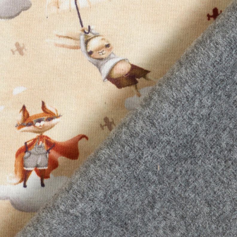 Alpfleece flygande djur Digitaltryck – ljusbeige,  image number 4