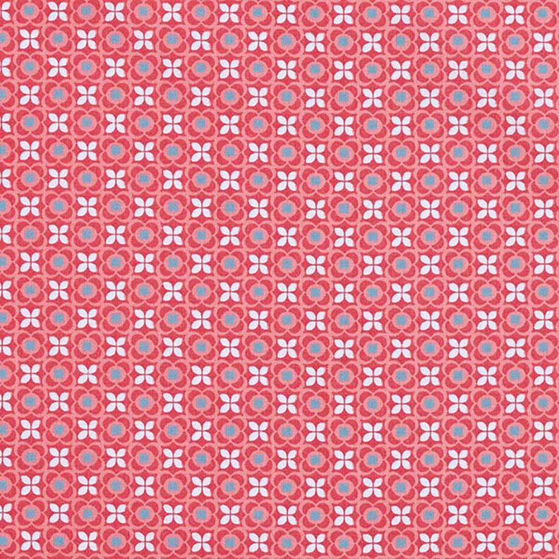 Bomullstyg Kretong litet kakelmönster – pink/hummer,  image number 1