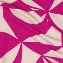 Stretchblustyg geometriskt | Poppy Fabrics – purpur/cashew, 