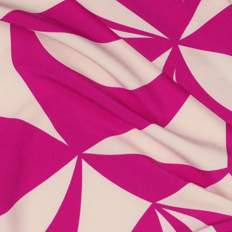 Stretchblustyg geometriskt | Poppy Fabrics – purpur/cashew,  image number 2
