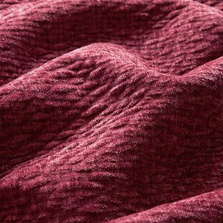 Möbeltyg chenille 3D-effekt – bordeauxrött, 